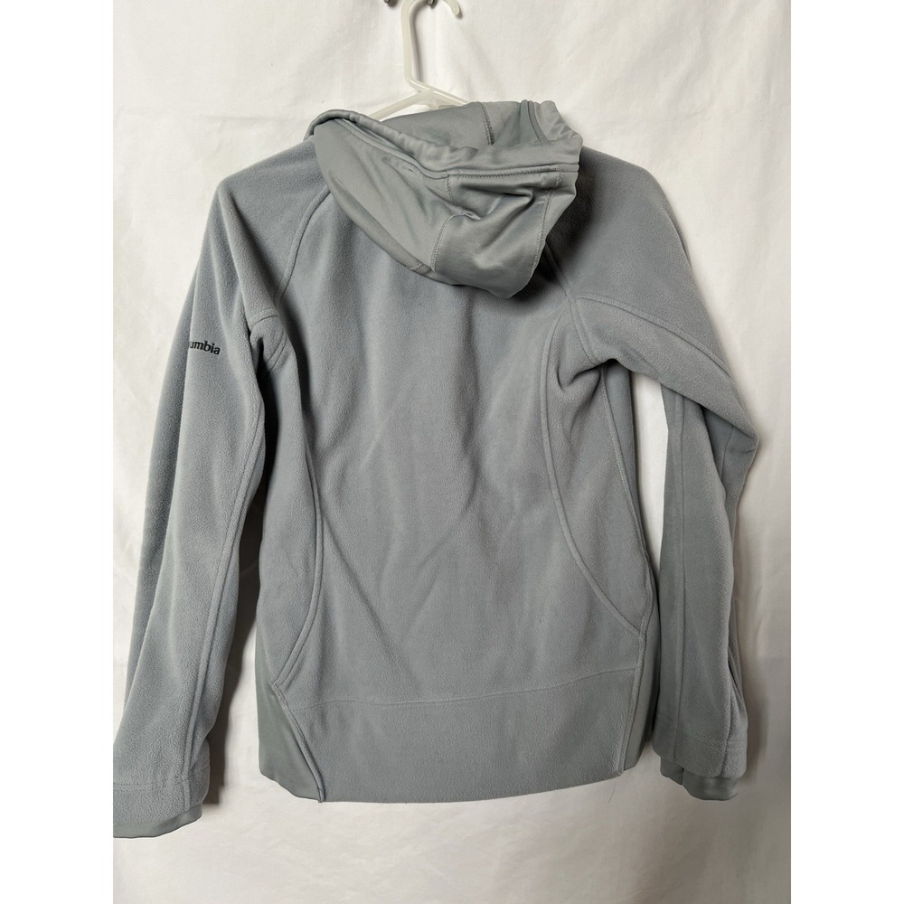 Columbia Fleece Jumper Hoodie Women's XSmall Light Grey Full Zip - Picture 5 of 6